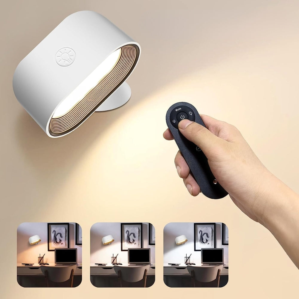 Remote Control Wall Light Touch Night Light 360 Degree Rotation